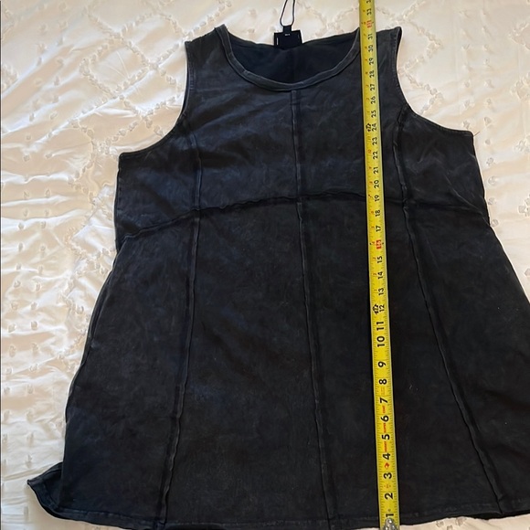 Heyson nwt mineral wash black tunic, sleeveless tank top large boutique - Picture 6 of 9